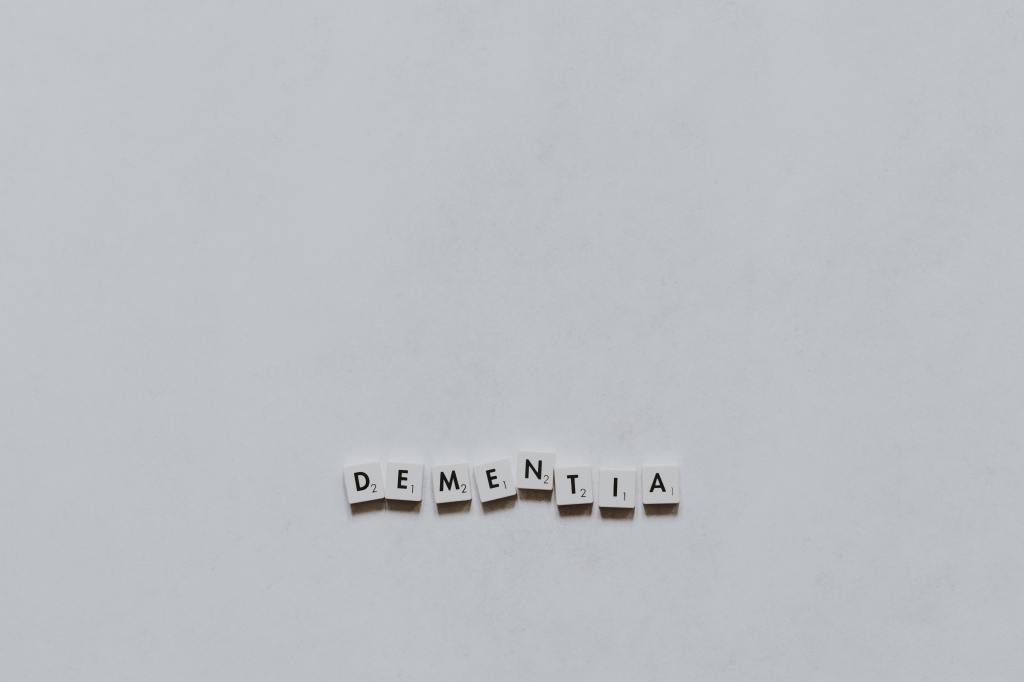 Dementia spelled out with Scramble letters